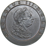 1797 Cartwheel Twopence - George III British Copper Coin - Very Nice