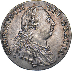 1787 Shilling - George III British Silver Coin - Very Nice