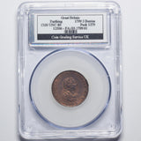 1799 Farthing (CGS UNC 80) - George III British Copper Coin - Superb