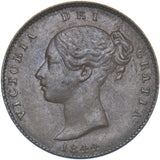 1844 Third Farthing - Victoria British Copper Coin - Very Nice