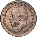 1913 Third Farthing - George V British Bronze Coin - Very Nice