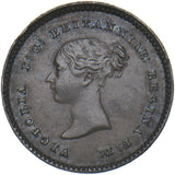 1839 Quarter Farthing - Victoria British Copper Coin - Very Nice