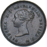 1839 Quarter Farthing - Victoria British Copper Coin - Very Nice