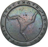 1813 Isle Of Man Penny - George III Copper Coin - Nice