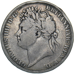 1822 TERTIO Crown - George IV British Silver Coin