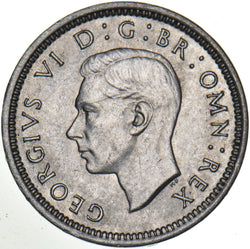 1943 Threepence - George VI British Silver Coin - Very Nice