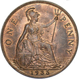 1935 Penny - George V British Bronze Coin - Superb