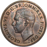 1950 Proof Penny - George VI British Bronze Coin - Superb