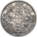 1885 Gothic Florin - Victoria British Silver Coin