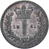 1861 Maundy Penny - Victoria British Silver Coin - Superb
