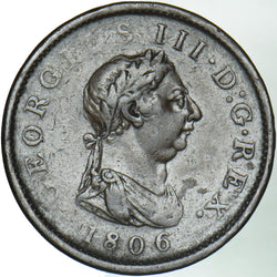 1806 Penny - George III British Copper Coin