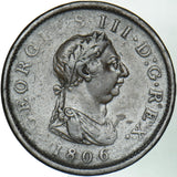 1806 Penny - George III British Copper Coin