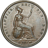 1825 Penny - George IV British Copper Coin - Very Nice