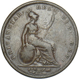 1826 Penny (Thin line) - George IV British Copper Coin - Nice