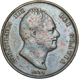 1834 Penny - William IV British Copper Coin