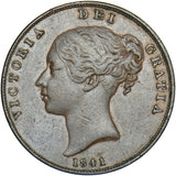 1841 Penny - Victoria British Copper Coin - Nice