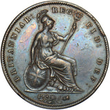 1853 Penny (OT) - Victoria British Copper Coin - Nice