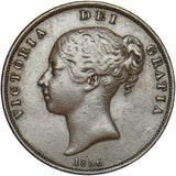 1856 Penny (PT) - Victoria British Copper Coin - Nice