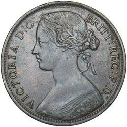 1861 Penny (F29) - Victoria British Bronze Coin - Nice