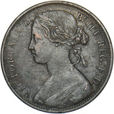 1862 Penny (F39) - Victoria British Bronze Coin - Nice