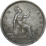 1862 Penny (F39) - Victoria British Bronze Coin - Nice