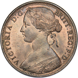1863 Penny - Victoria British Bronze Coin - Superb