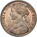 1863 Penny - Victoria British Bronze Coin - Superb