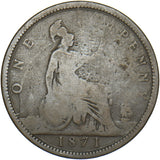 1871 Penny - Victoria British Bronze Coin