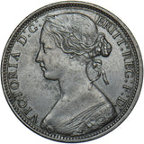 1872 Penny - Victoria British Bronze Coin - Very Nice