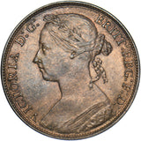 1882 H Penny - Victoria British Bronze Coin - Very Nice