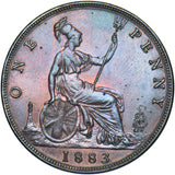1883 Penny - Victoria British Bronze Coin - Very Nice