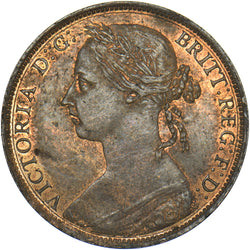 1886 Penny - Victoria British Bronze Coin - Very Nice