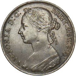 1893 Penny - Victoria British Bronze Coin - Very Nice