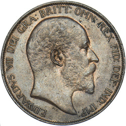 1905 Penny - Edward VII British Bronze Coin - Very Nice
