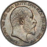 1905 Penny - Edward VII British Bronze Coin - Very Nice