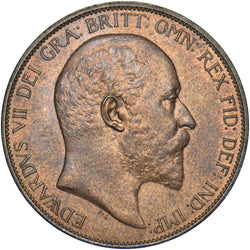 1906 Penny - Edward VII British Bronze Coin - Superb