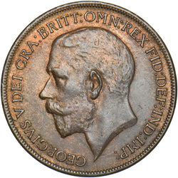 1922 Penny - George V British Bronze Coin - Superb