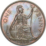 1950 Proof Penny - George VI British Bronze Coin - Superb