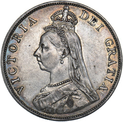 1889 Double Florin - Victoria British Silver Coin - Nice