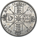 1887 Florin - Victoria British Silver Coin - Very Nice