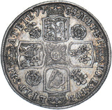 1735 Shilling - George II British Silver Coin - Nice