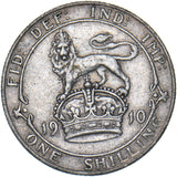 1910 Shilling - Edward VII British Silver Coin - Nice