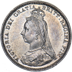 1889 Threepence - Victoria British Silver Coin - Very Nice