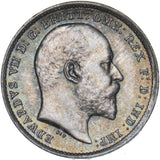 1902 Threepence - Edward VII British Silver Coin - Superb