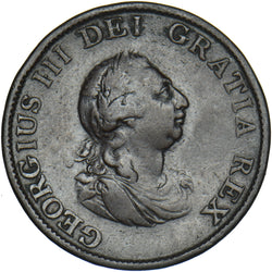 1799 Halfpenny - George III British Copper Coin - Nice