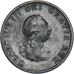 1799 Halfpenny - George III British Copper Coin - Nice