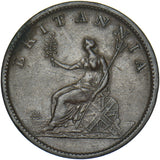 1807 Halfpenny - George III British Copper Coin - Nice