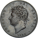 1825 Halfpenny - George IV British Copper Coin - Nice