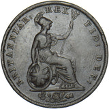 1825 Halfpenny - George IV British Copper Coin - Nice