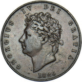 1826 Halfpenny - George IV British Copper Coin - Nice